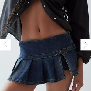 BDG Shaina Belted Denim Micro Mini Skort